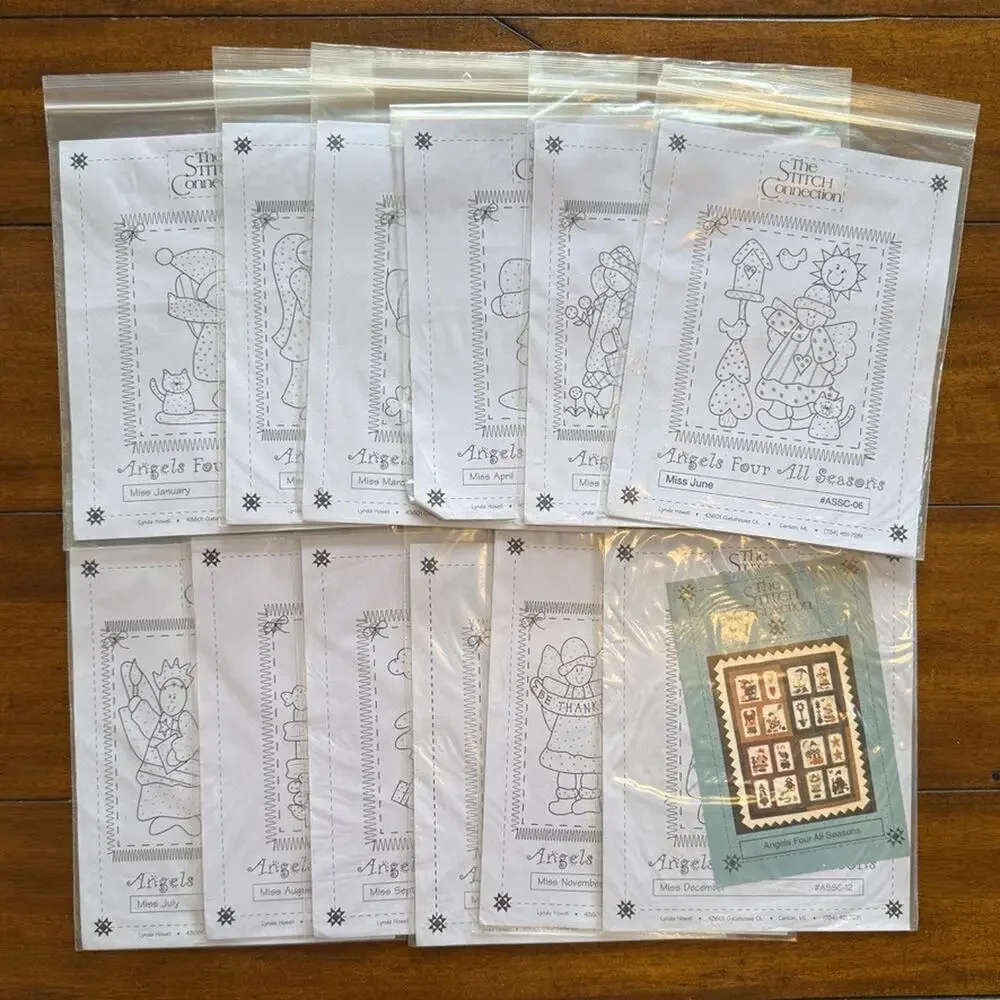 The Stitch Connection Angels Four All Seasons 12 Month Quilt Block Patterns Only